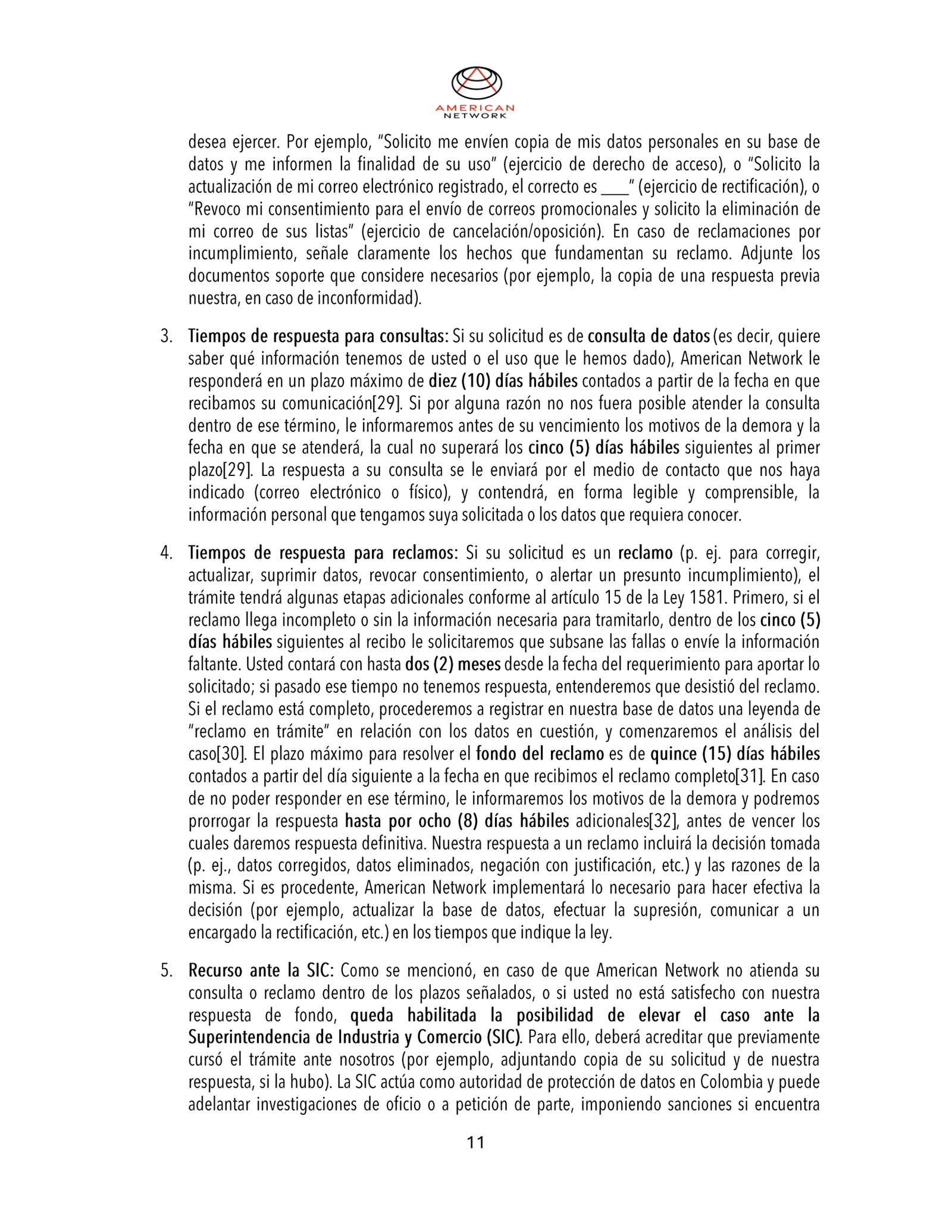 Política de Privacidad - American Network-11